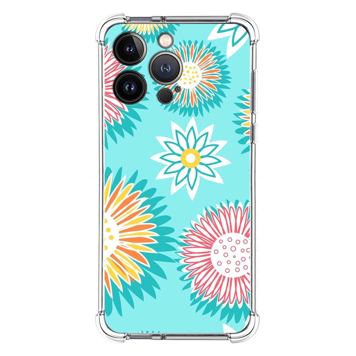 Funda Silicona Antigolpes para Iphone 13 Pro (6.1) diseño Flores 05 Dibujos
