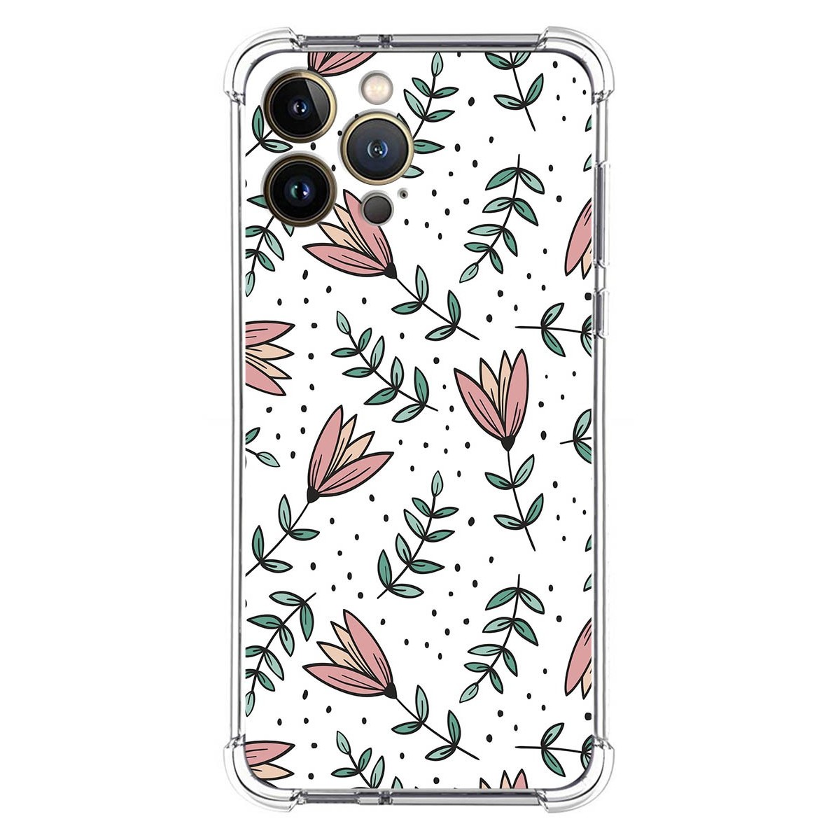Funda Silicona Antigolpes para Iphone 13 Pro Max (6.7) diseño Flores 01 Dibujos