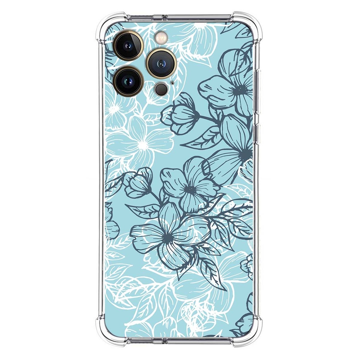 Funda Silicona Antigolpes para Iphone 13 Pro Max (6.7) diseño Flores 03 Dibujos