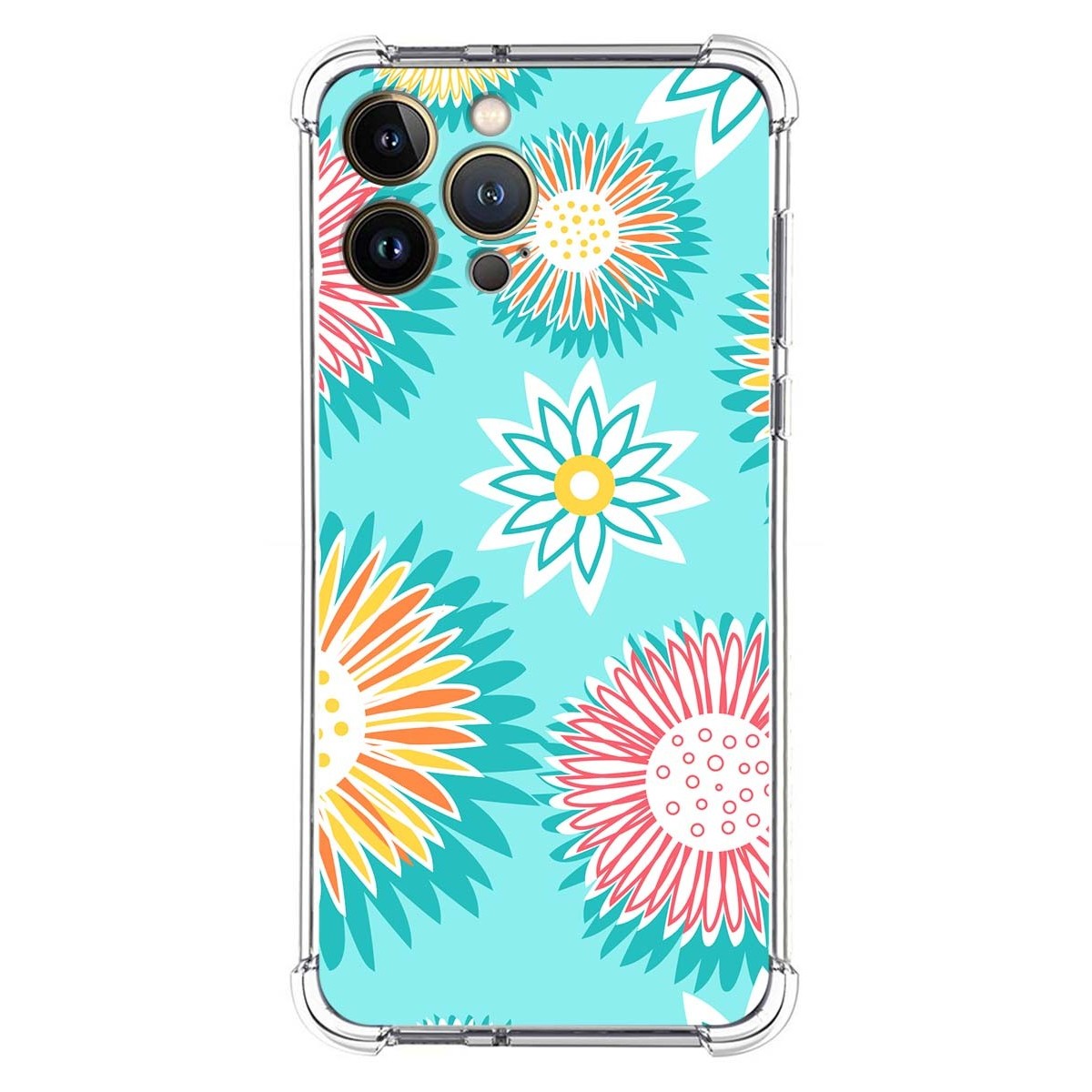 Funda Silicona Antigolpes para Iphone 13 Pro Max (6.7) diseño Flores 05 Dibujos