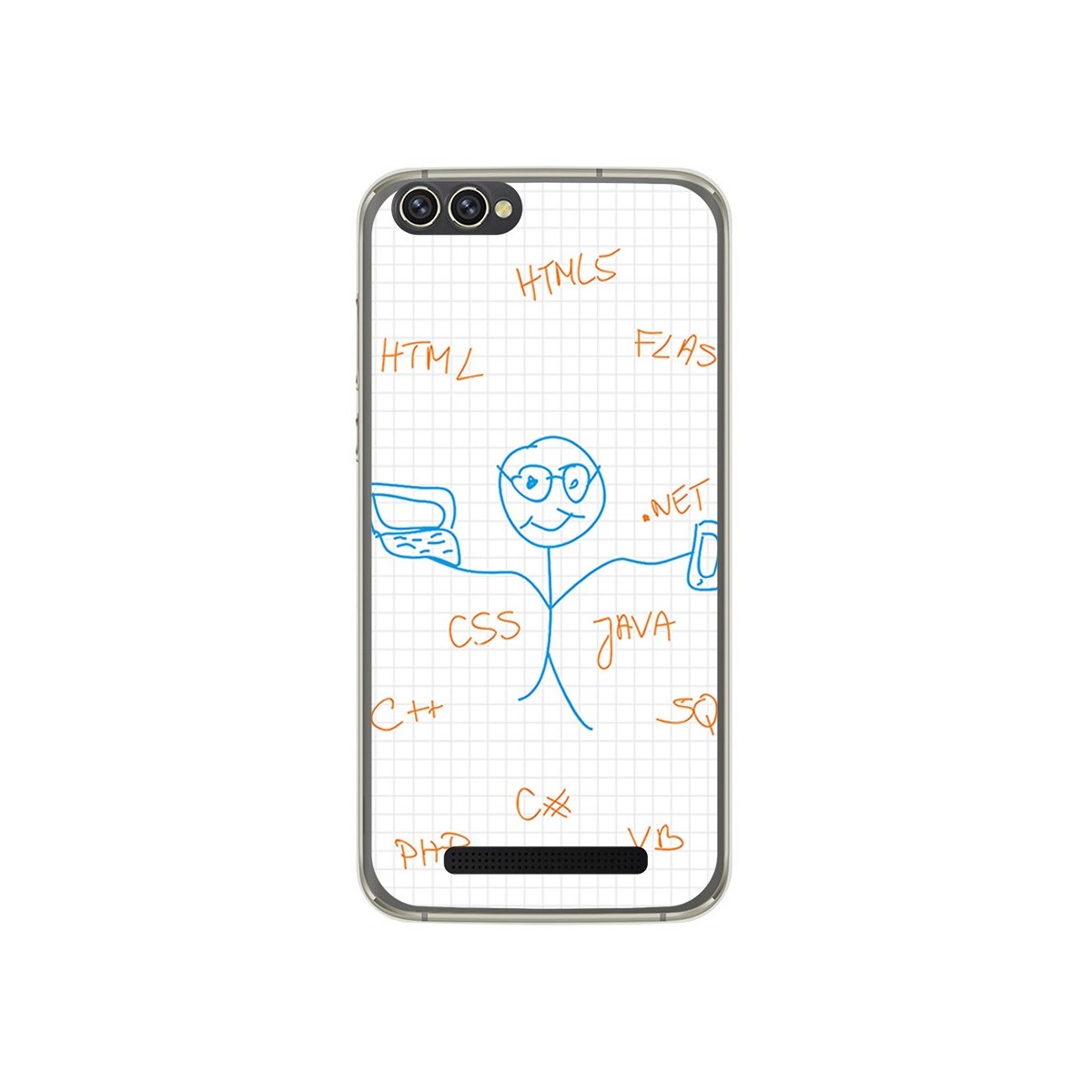 Funda Gel Tpu para Doogee X30 Diseño Informatico Dibujos