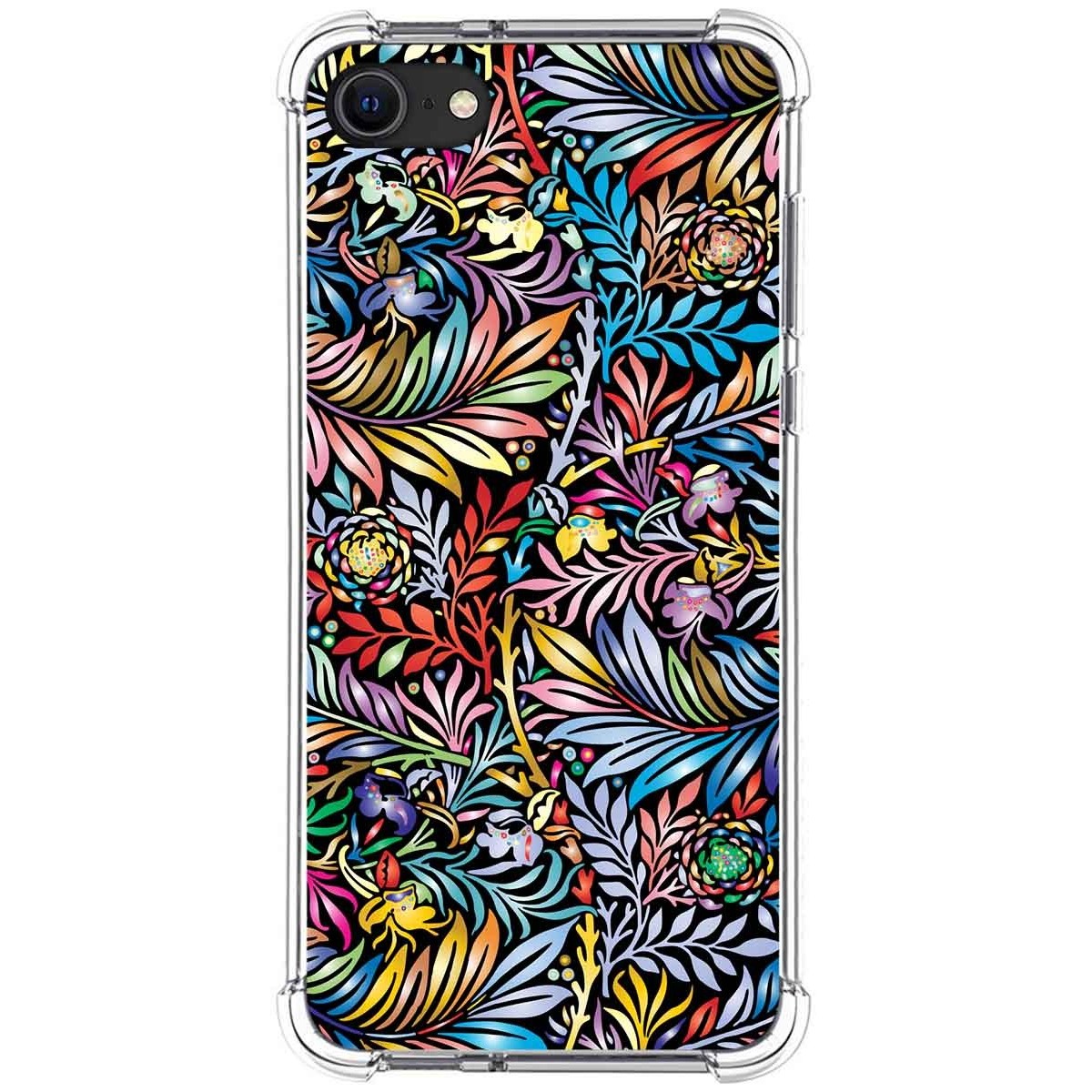 Funda Silicona Antigolpes para Iphone SE 2020 diseño Flores 04 Dibujos