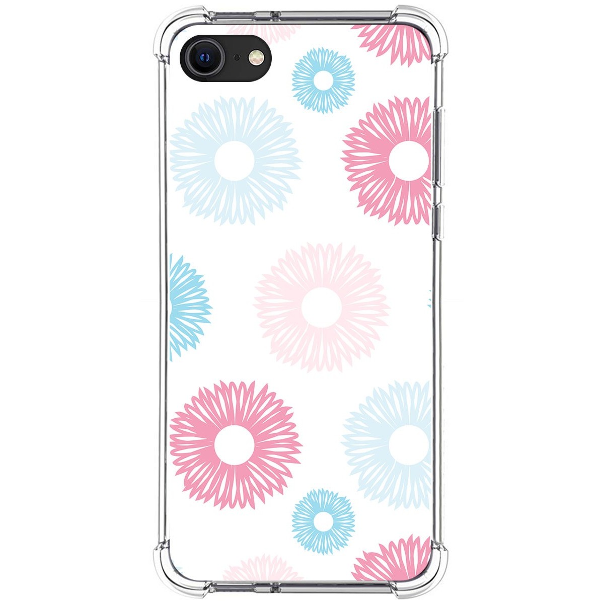 Funda Silicona Antigolpes para Iphone SE 2020 diseño Flores 06 Dibujos