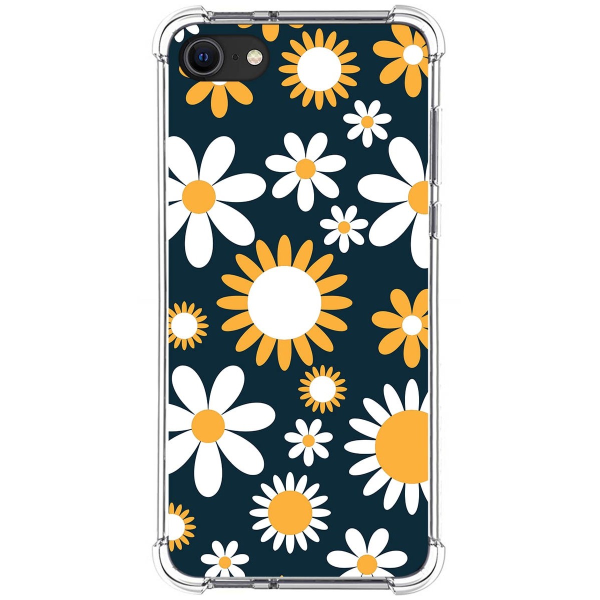 Funda Silicona Antigolpes para Iphone SE 2020 diseño Flores 08 Dibujos