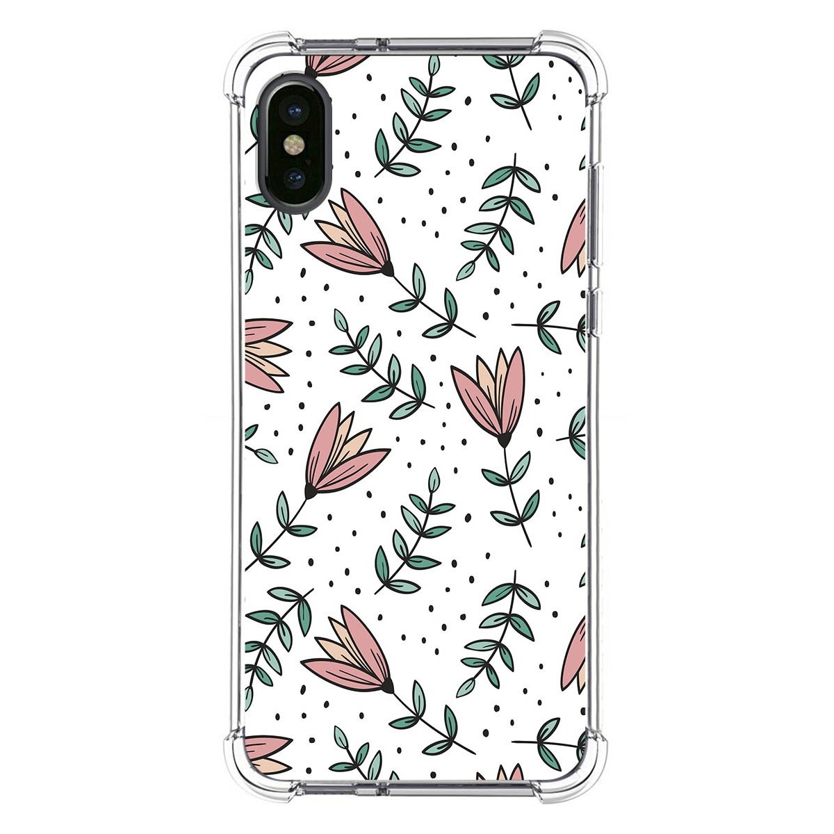 Funda Silicona Antigolpes para Iphone X / Xs diseño Flores 01 Dibujos
