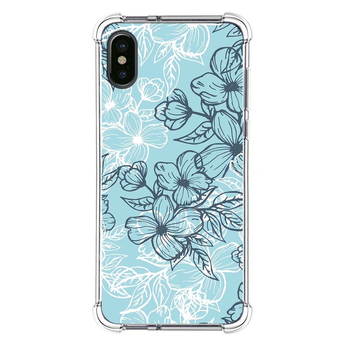 Funda Silicona Antigolpes para Iphone X / Xs diseño Flores 03 Dibujos