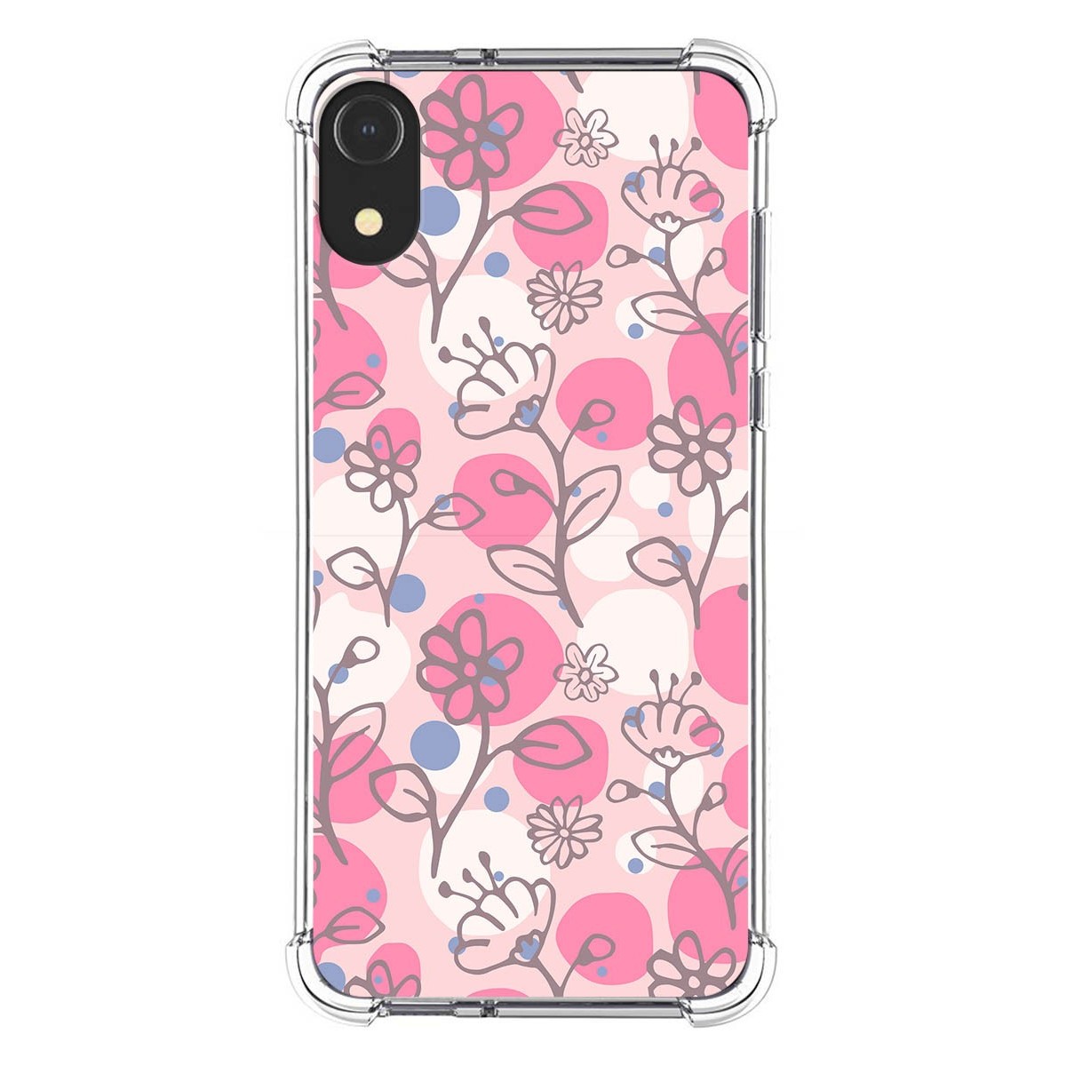 Funda Silicona Antigolpes para Iphone XR diseño Flores 07 Dibujos