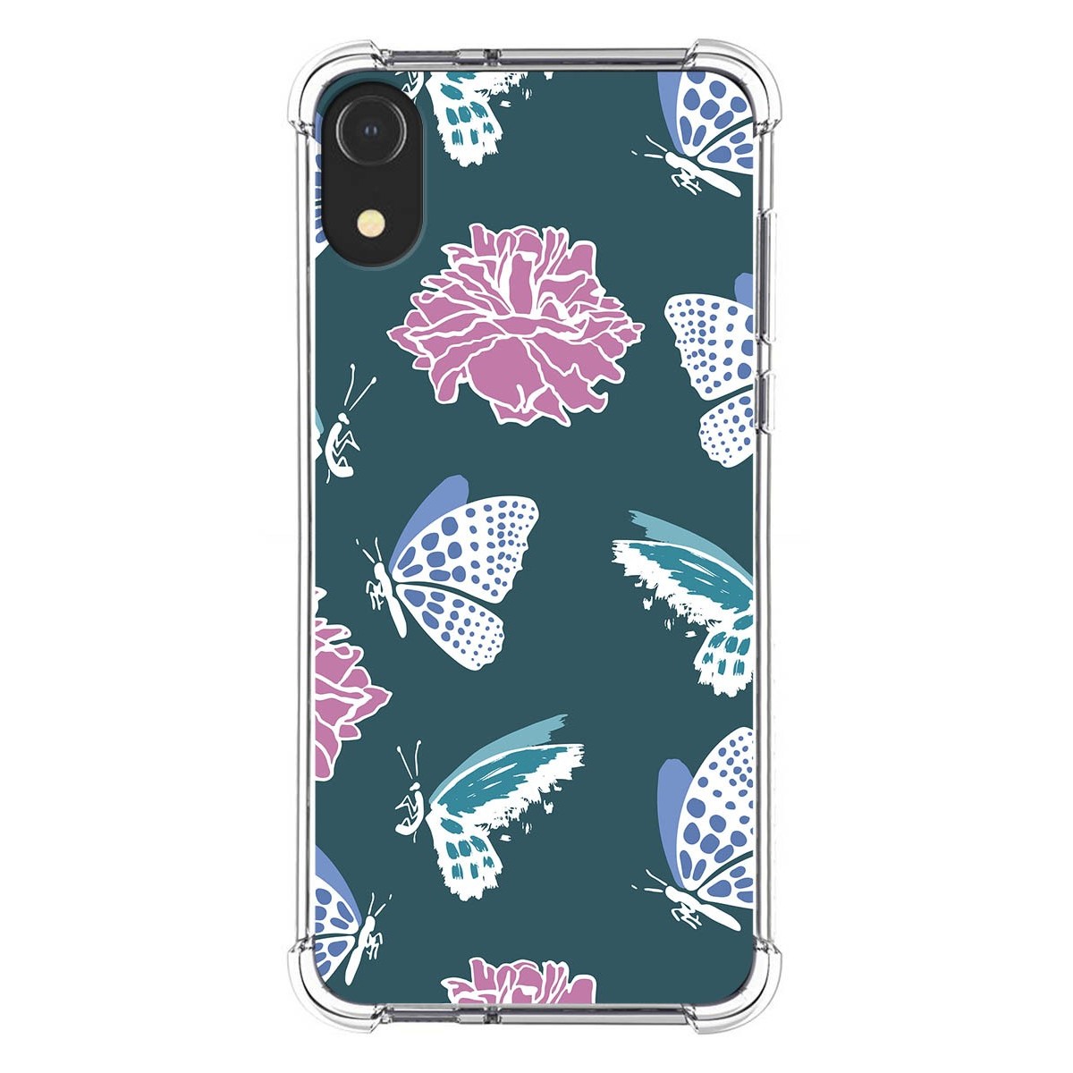 Funda Silicona Antigolpes para Iphone XR diseño Flores 10 Dibujos