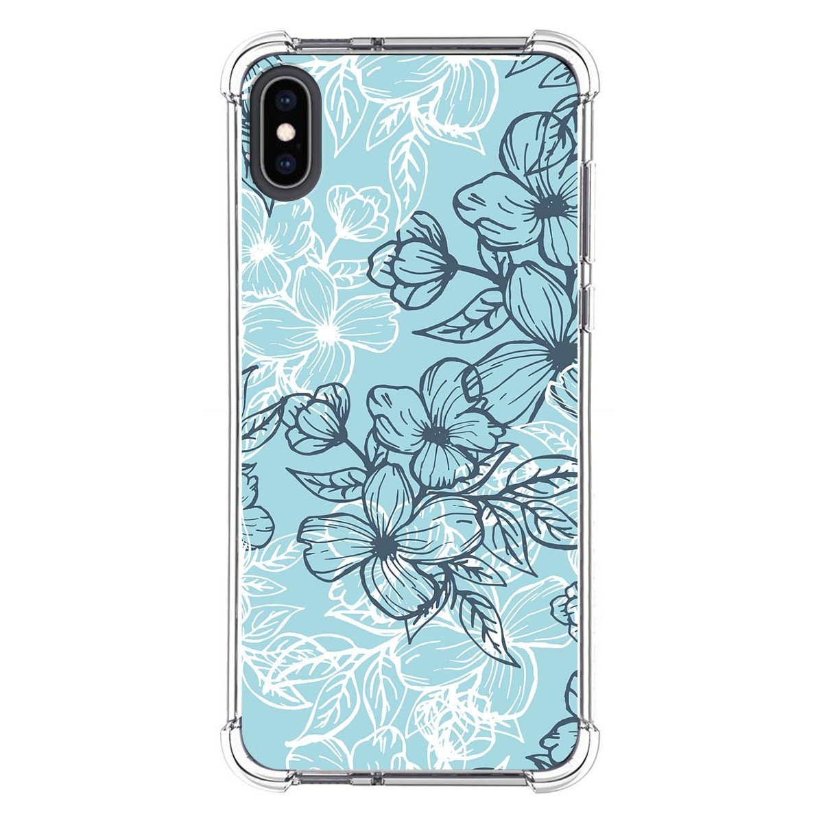 Funda Silicona Antigolpes para Iphone XS Max diseño Flores 03 Dibujos