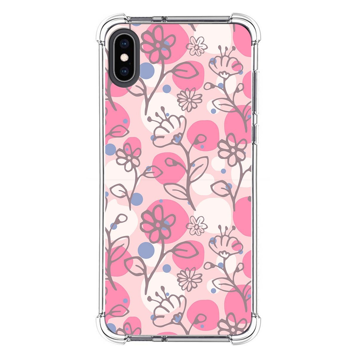 Funda Silicona Antigolpes para Iphone XS Max diseño Flores 07 Dibujos