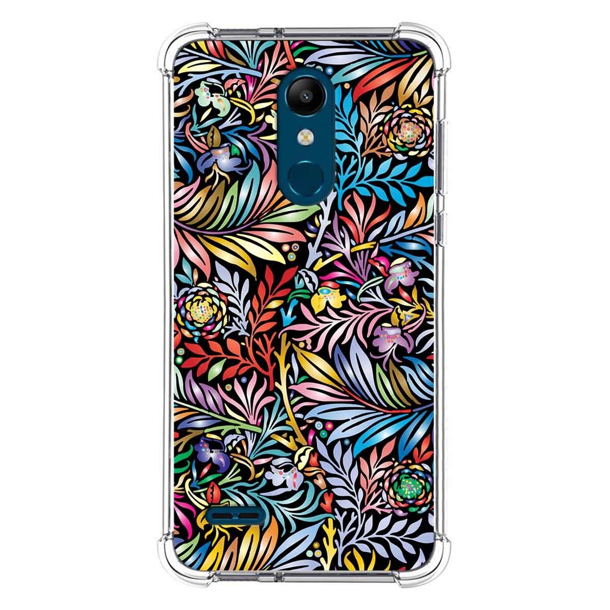 Funda Silicona Antigolpes para Lg k11 diseño Flores 04 Dibujos