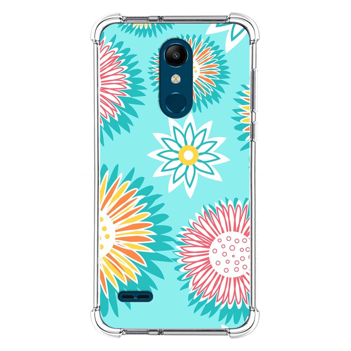 Funda Silicona Antigolpes para Lg k11 diseño Flores 05 Dibujos