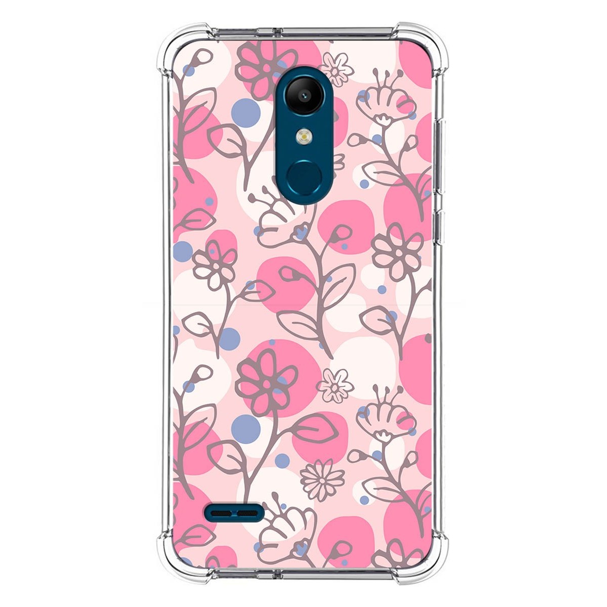 Funda Silicona Antigolpes para Lg k11 diseño Flores 07 Dibujos