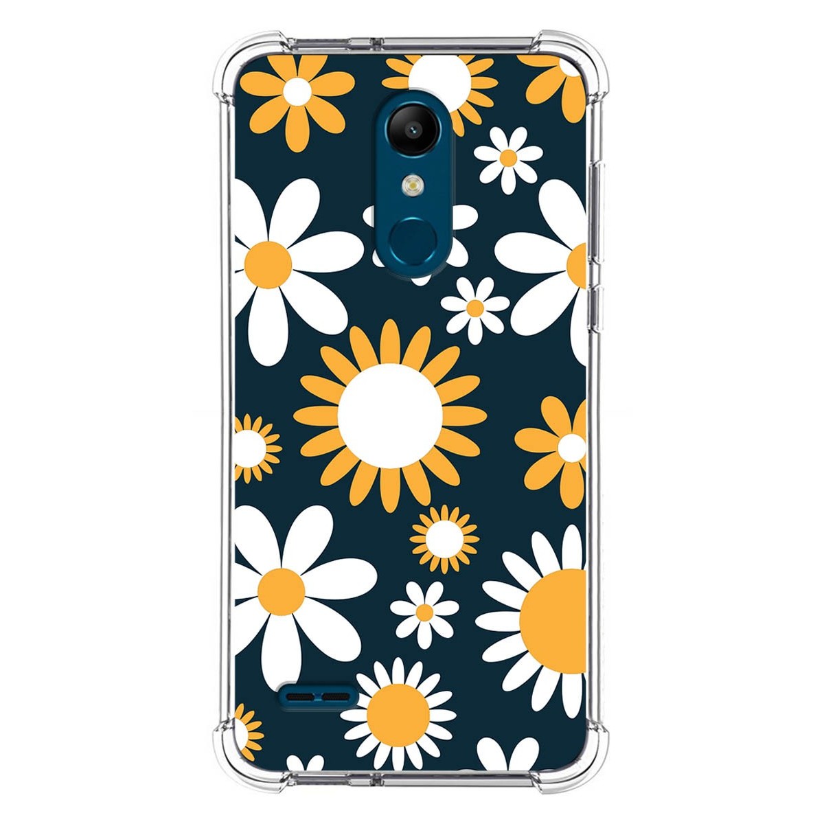 Funda Silicona Antigolpes para Lg k11 diseño Flores 08 Dibujos