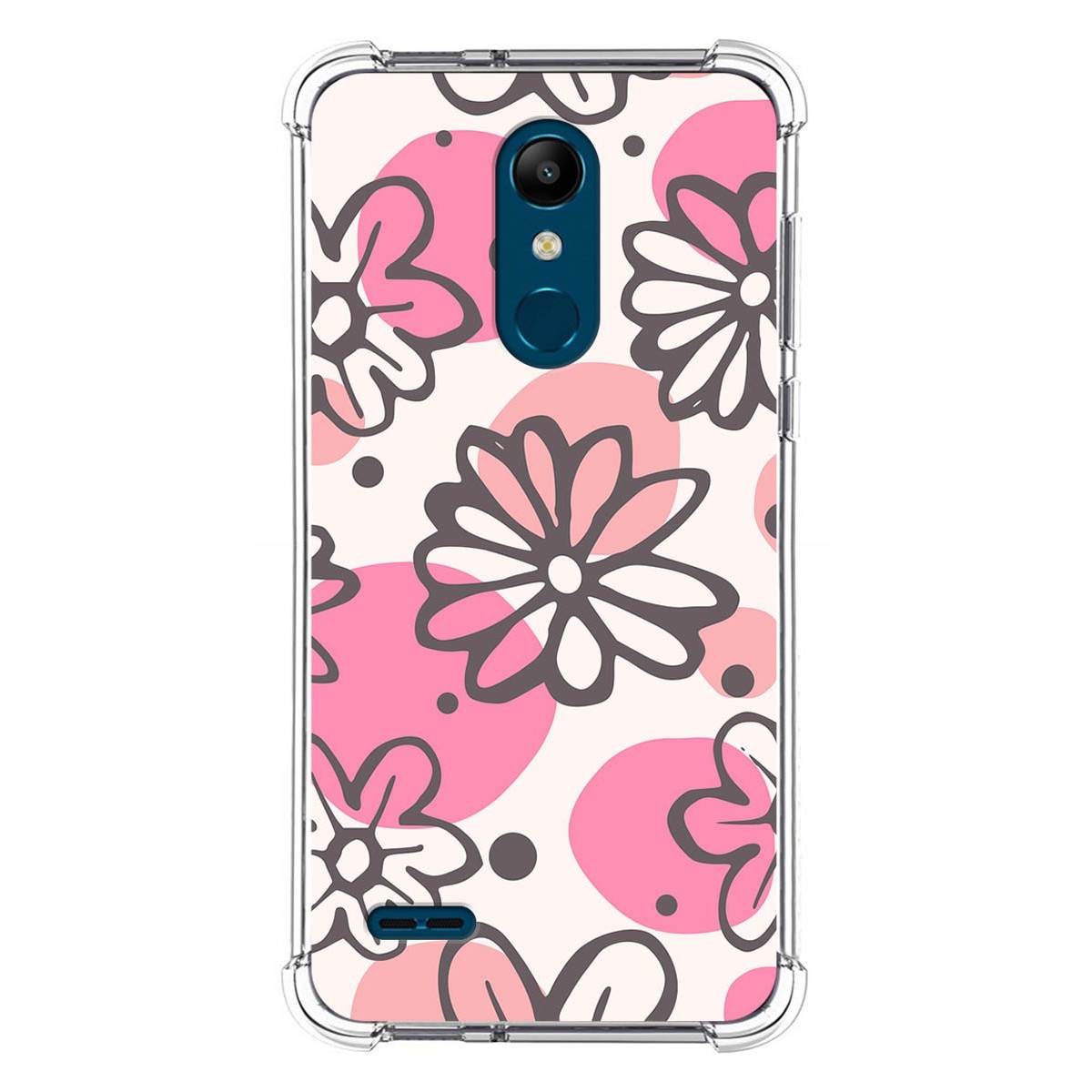 Funda Silicona Antigolpes para Lg k11 diseño Flores 09 Dibujos