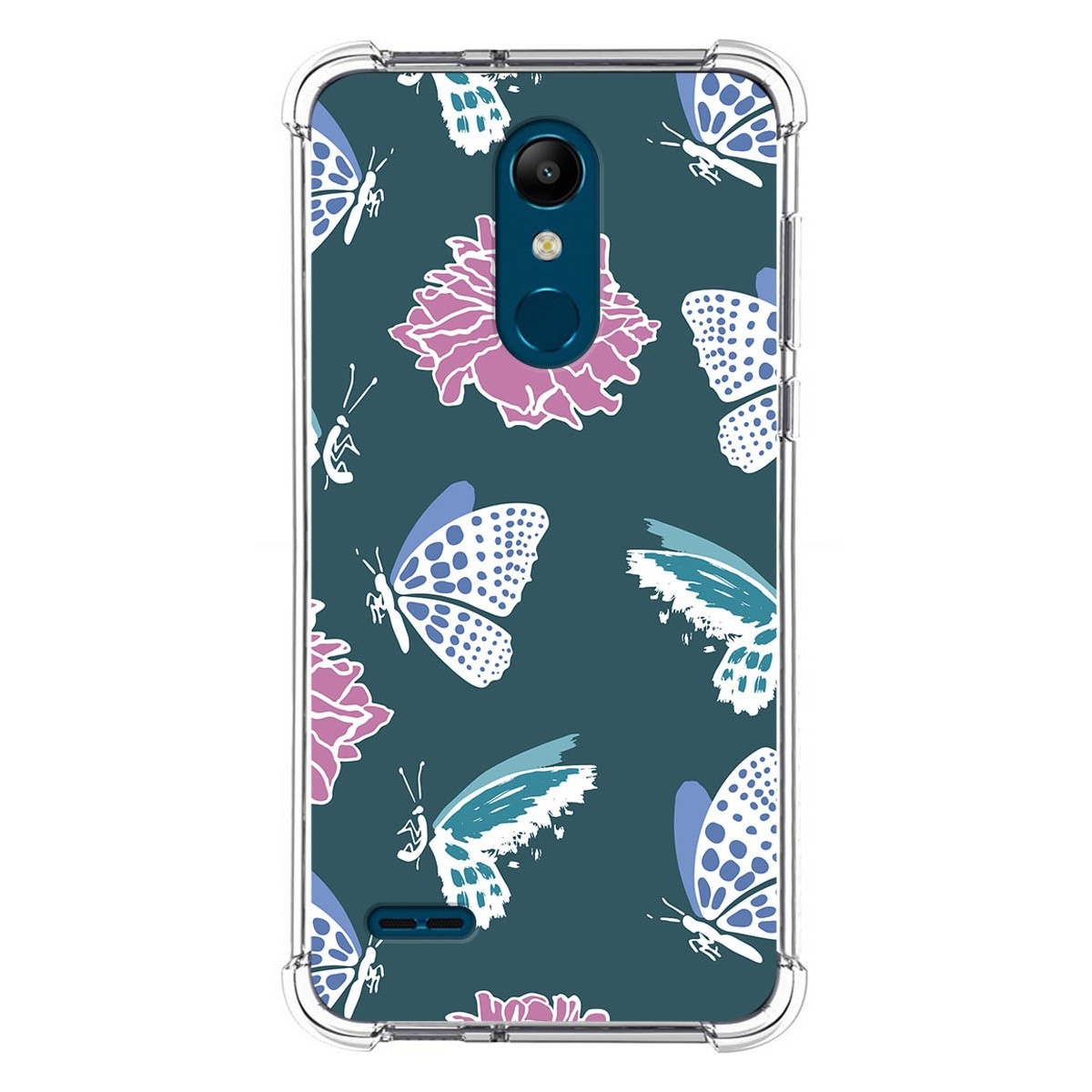 Funda Silicona Antigolpes para Lg k11 diseño Flores 10 Dibujos