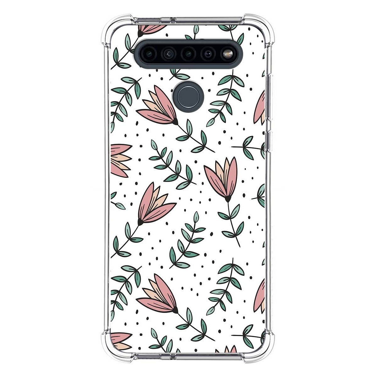 Funda Silicona Antigolpes para Lg K41s diseño Flores 01 Dibujos