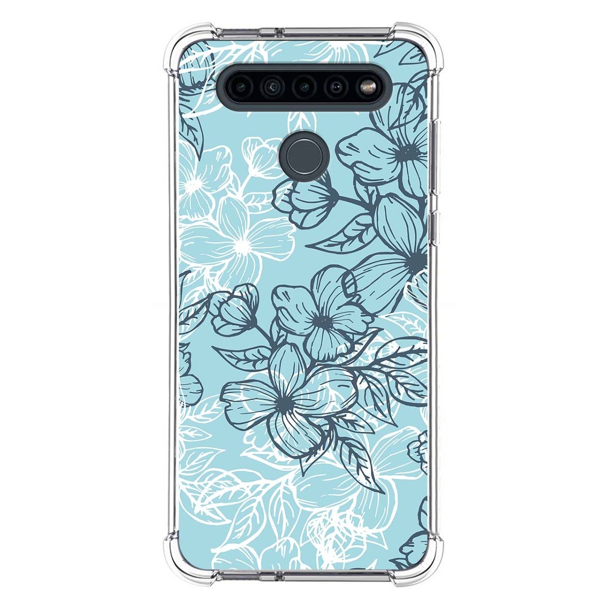 Funda Silicona Antigolpes para Lg K41s diseño Flores 03 Dibujos