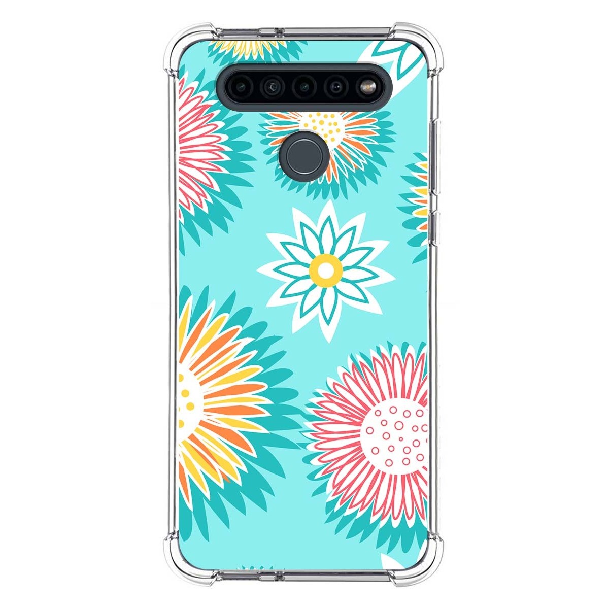 Funda Silicona Antigolpes para Lg K41s diseño Flores 05 Dibujos