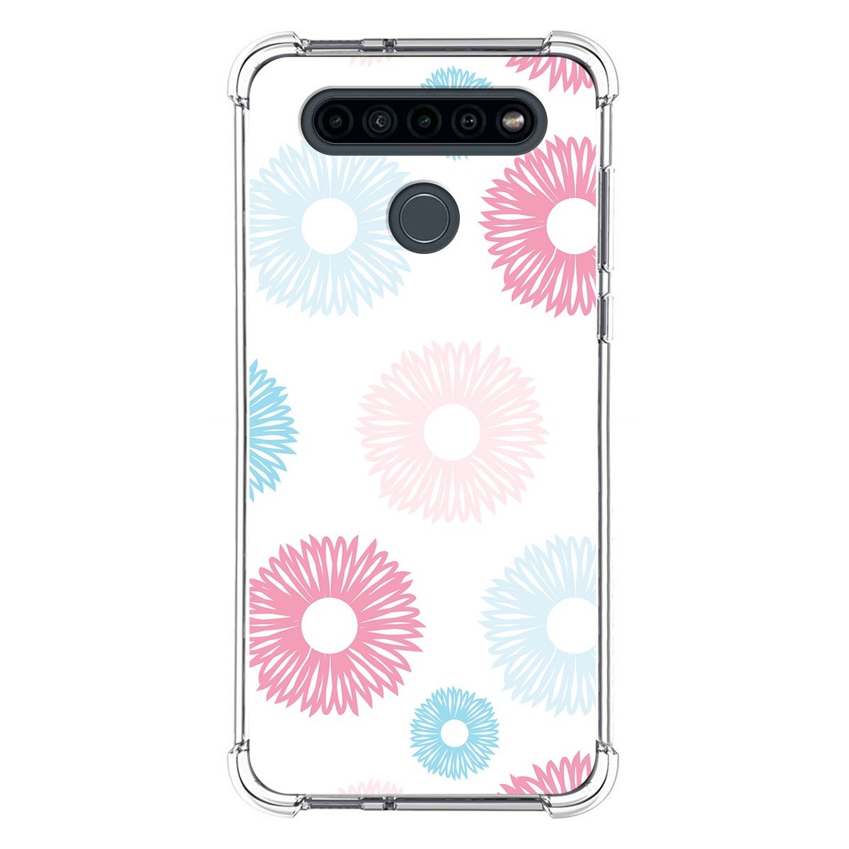 Funda Silicona Antigolpes para Lg K41s diseño Flores 06 Dibujos