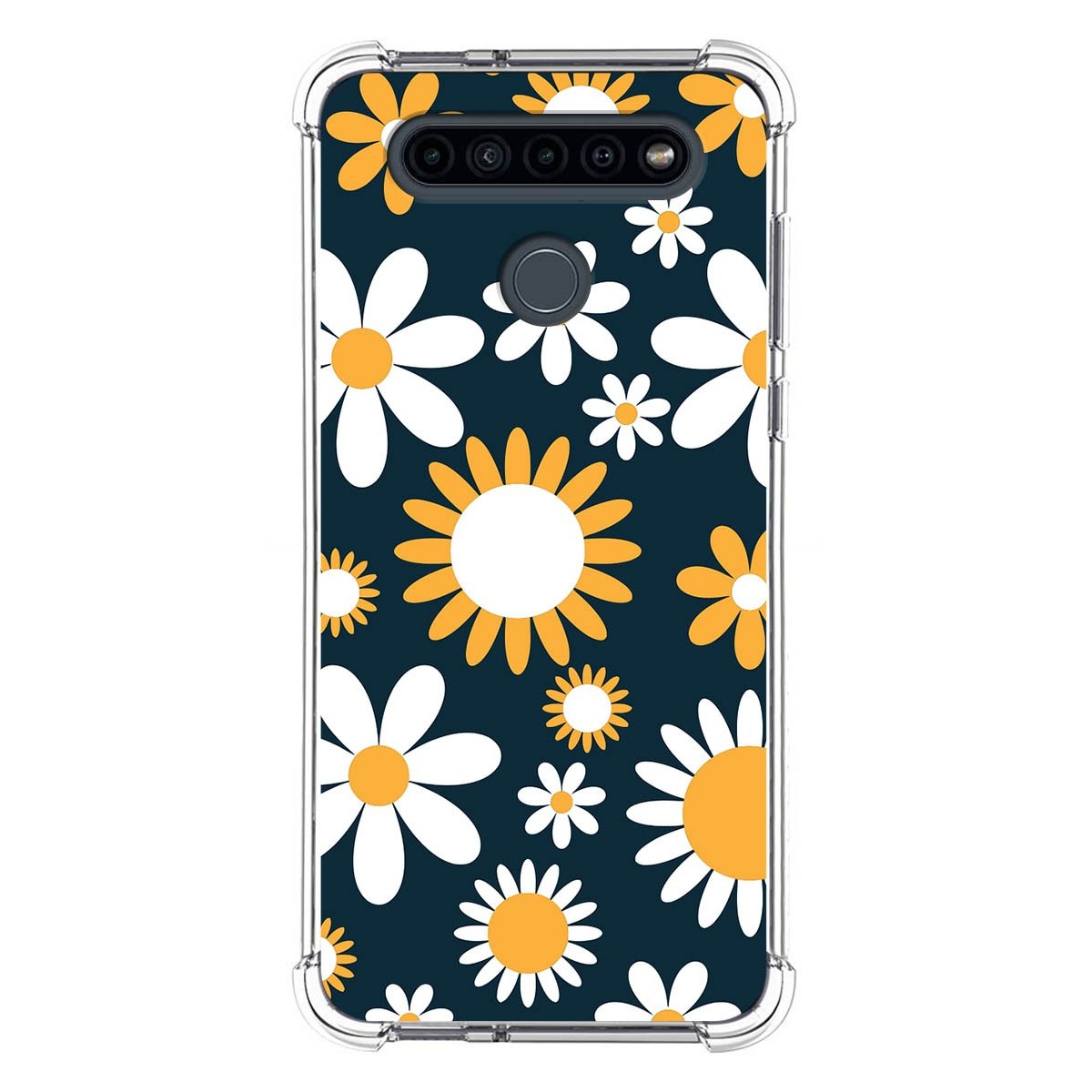 Funda Silicona Antigolpes para Lg K41s diseño Flores 08 Dibujos