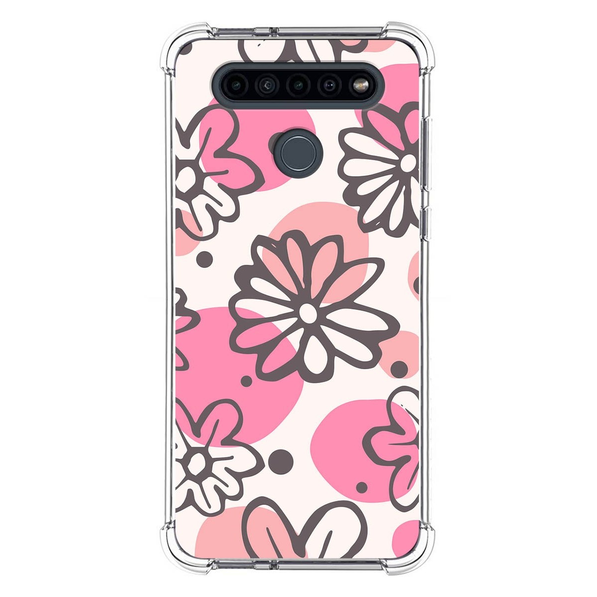 Funda Silicona Antigolpes para Lg K41s diseño Flores 09 Dibujos
