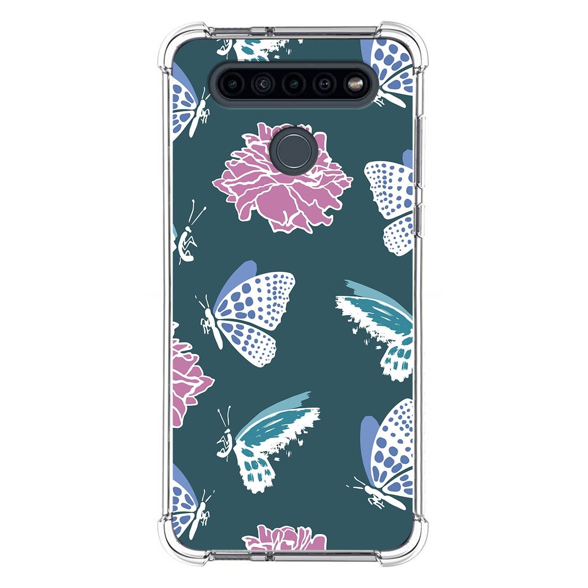 Funda Silicona Antigolpes para Lg K41s diseño Flores 10 Dibujos