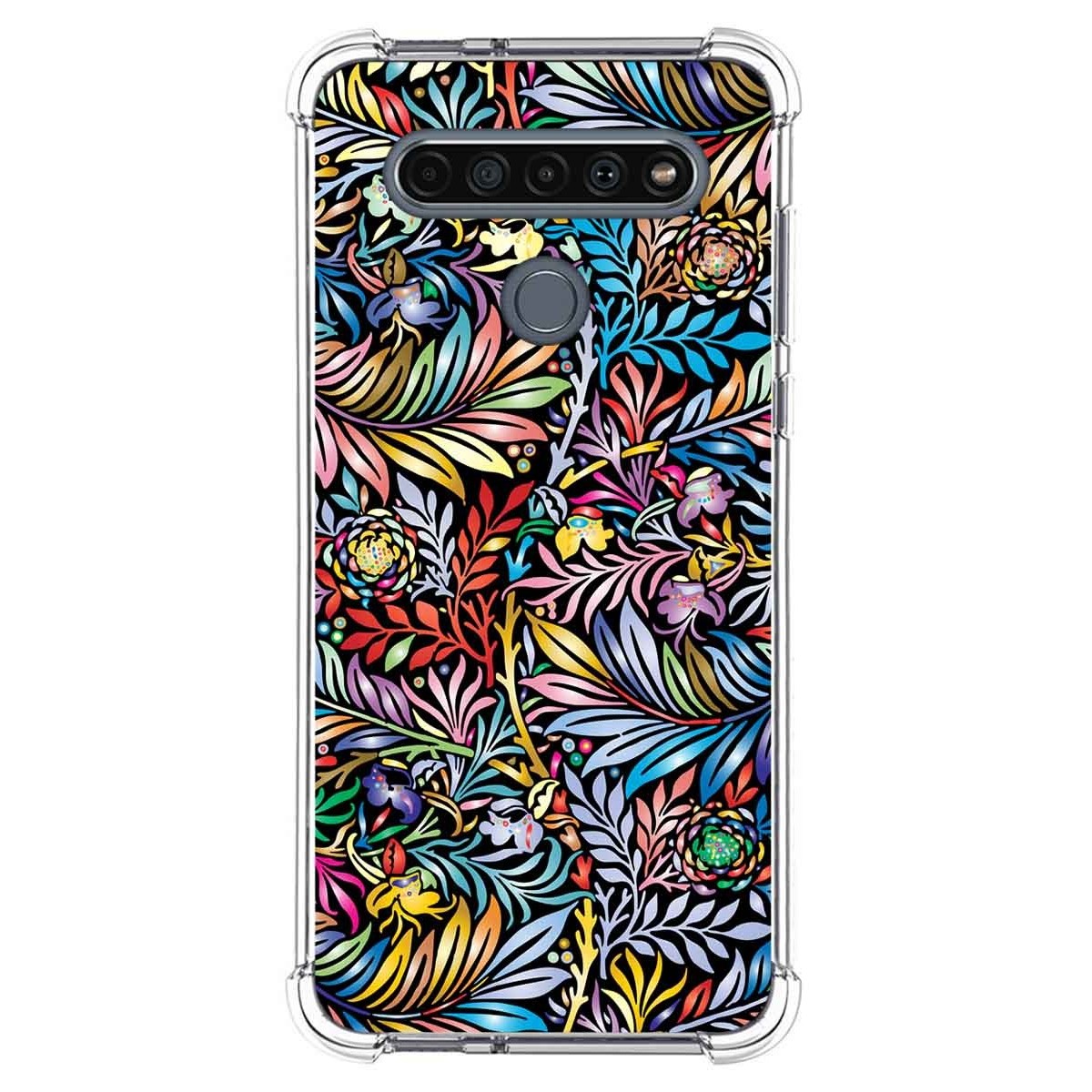 Funda Silicona Antigolpes para Lg K61 diseño Flores 04 Dibujos
