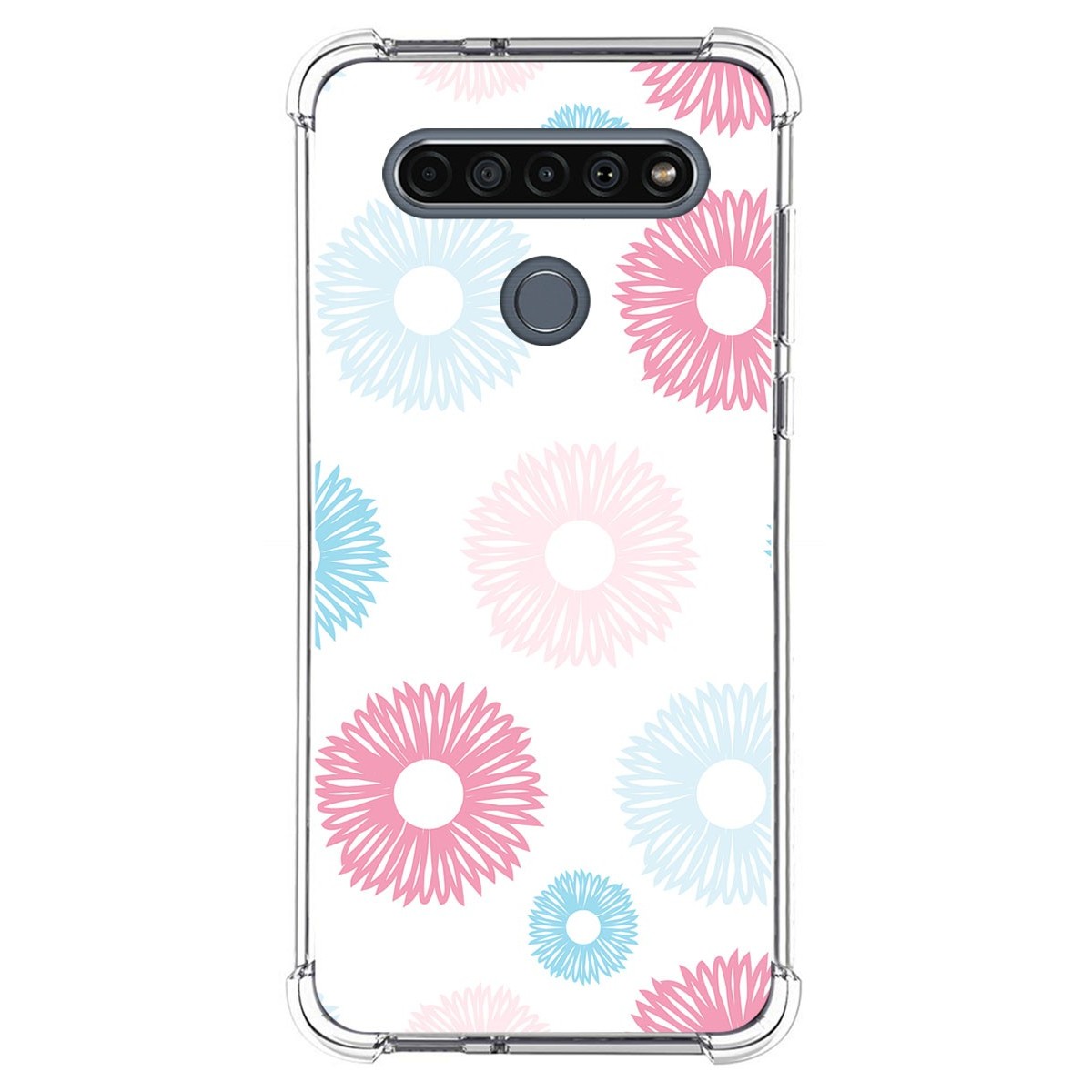 Funda Silicona Antigolpes para Lg K61 diseño Flores 06 Dibujos