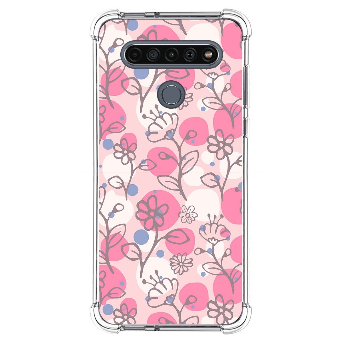 Funda Silicona Antigolpes para Lg K61 diseño Flores 07 Dibujos