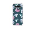 Funda Silicona Antigolpes para Lg K61 diseño Flores 10 Dibujos