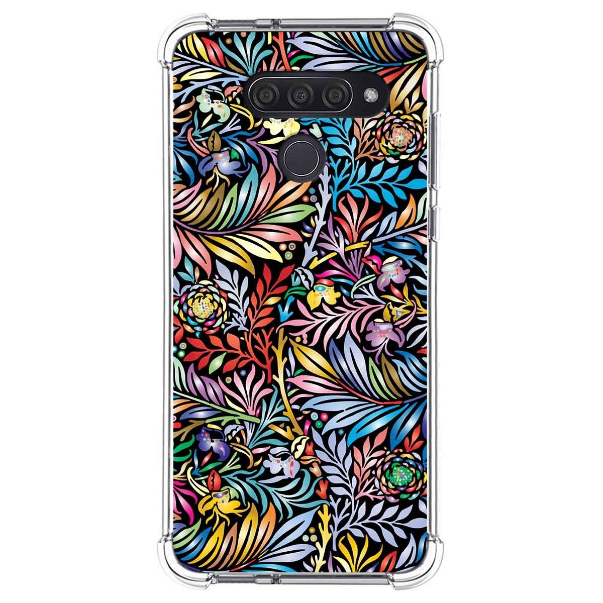 Funda Silicona Antigolpes para Lg Q60 / K50 diseño Flores 04 Dibujos