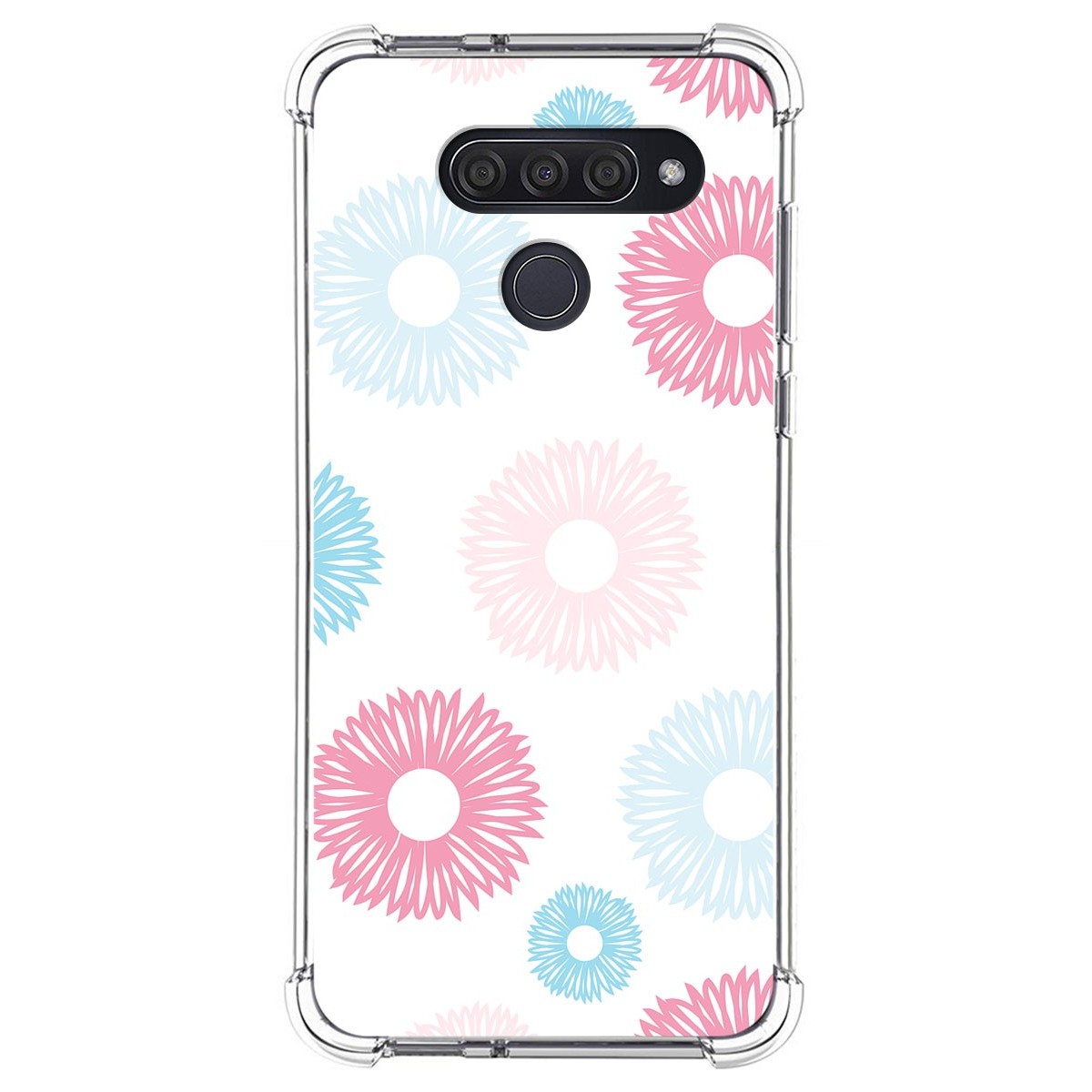 Funda Silicona Antigolpes para Lg Q60 / K50 diseño Flores 06 Dibujos