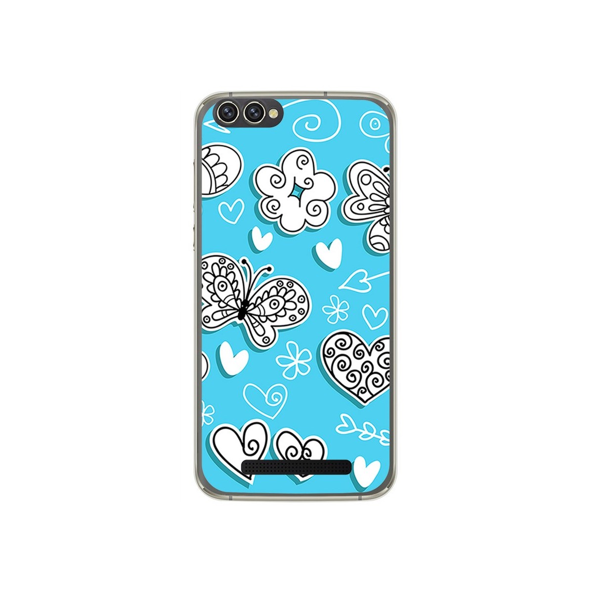 Funda Gel Tpu para Doogee X30 Diseño Mariposas Dibujos