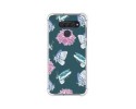 Funda Silicona Antigolpes para Lg Q60 / K50 diseño Flores 10 Dibujos