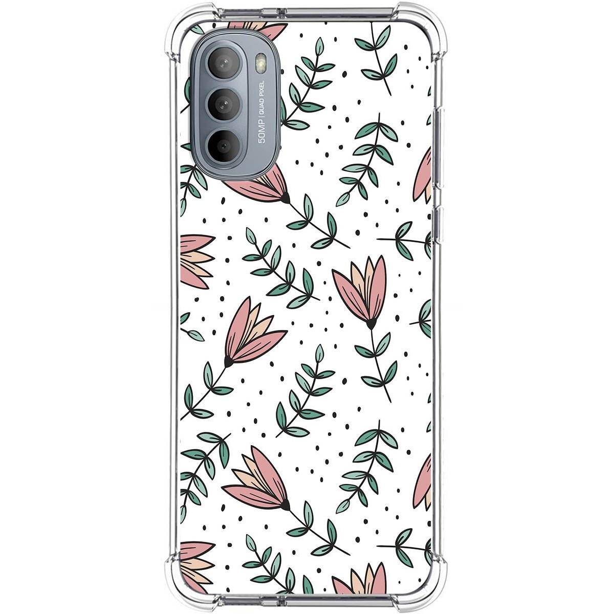 Funda Silicona Antigolpes para Motorola Moto G31 diseño Flores 01 Dibujos