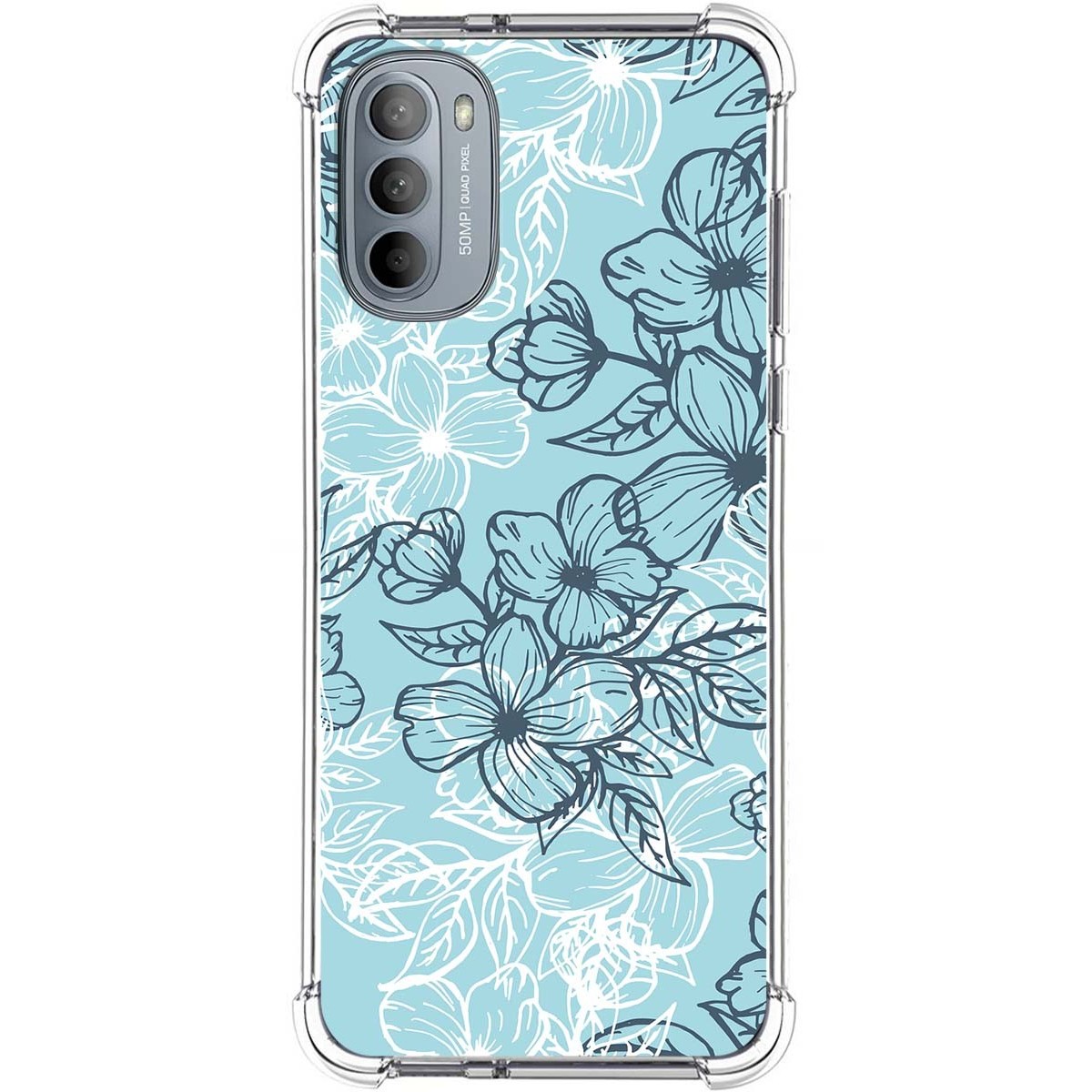 Funda Silicona Antigolpes para Motorola Moto G31 diseño Flores 03 Dibujos