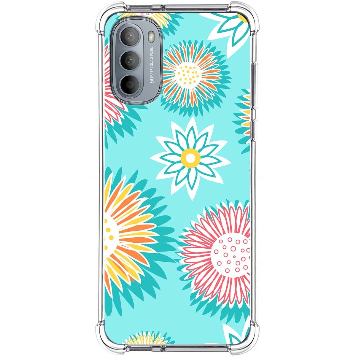 Funda Silicona Antigolpes para Motorola Moto G31 diseño Flores 05 Dibujos