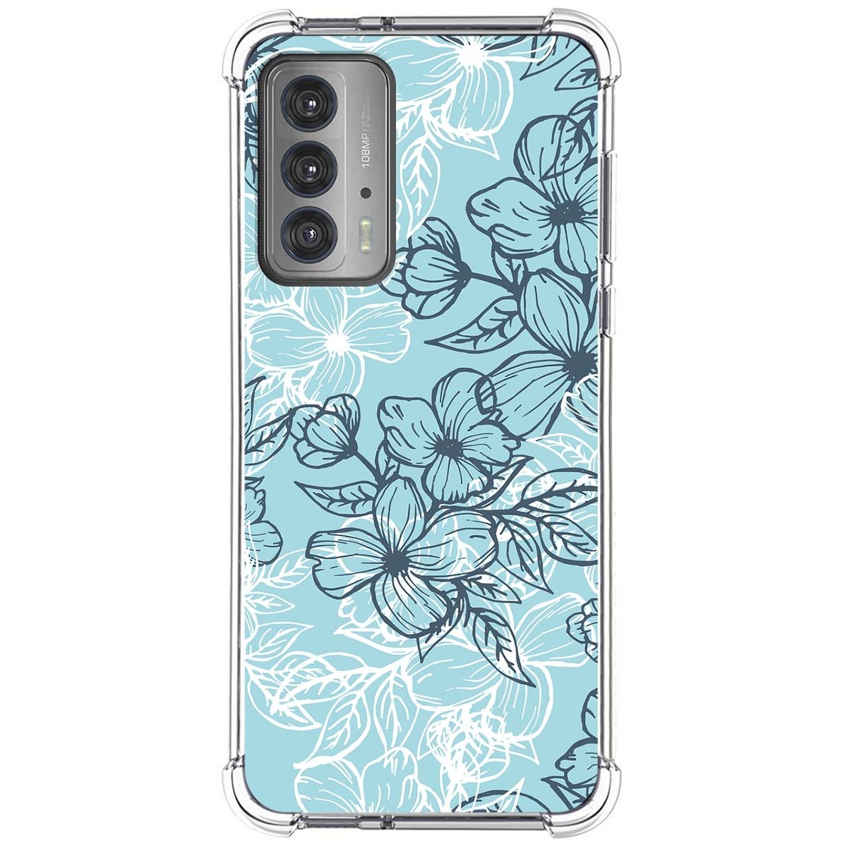 Funda Silicona Antigolpes para Motorola Edge 20 diseño Flores 03 Dibujos