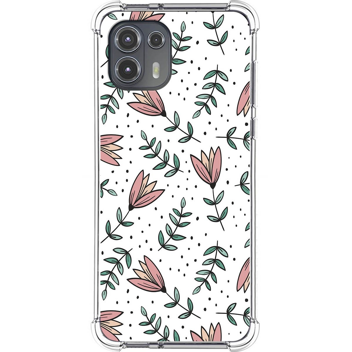 Funda Silicona Antigolpes para Motorola Edge 20 Lite diseño Flores 01 Dibujos