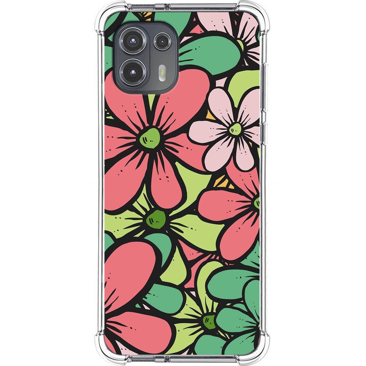Funda Silicona Antigolpes para Motorola Edge 20 Lite diseño Flores 02 Dibujos