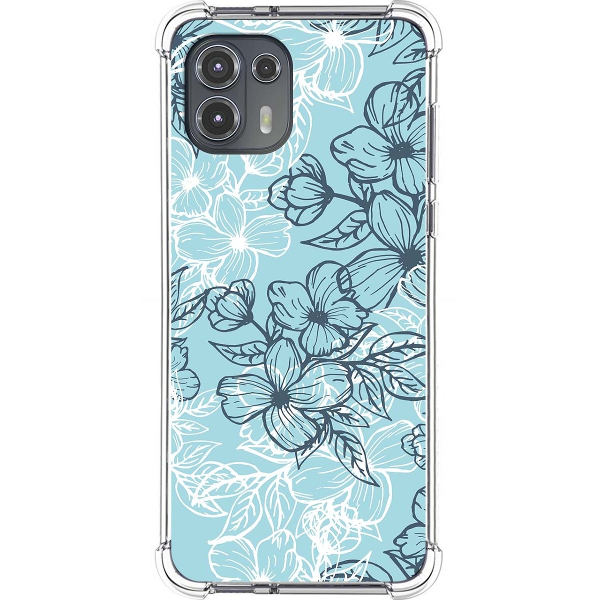 Funda Silicona Antigolpes para Motorola Edge 20 Lite diseño Flores 03 Dibujos