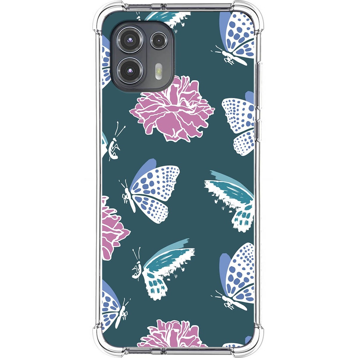 Funda Silicona Antigolpes para Motorola Edge 20 Lite diseño Flores 10 Dibujos