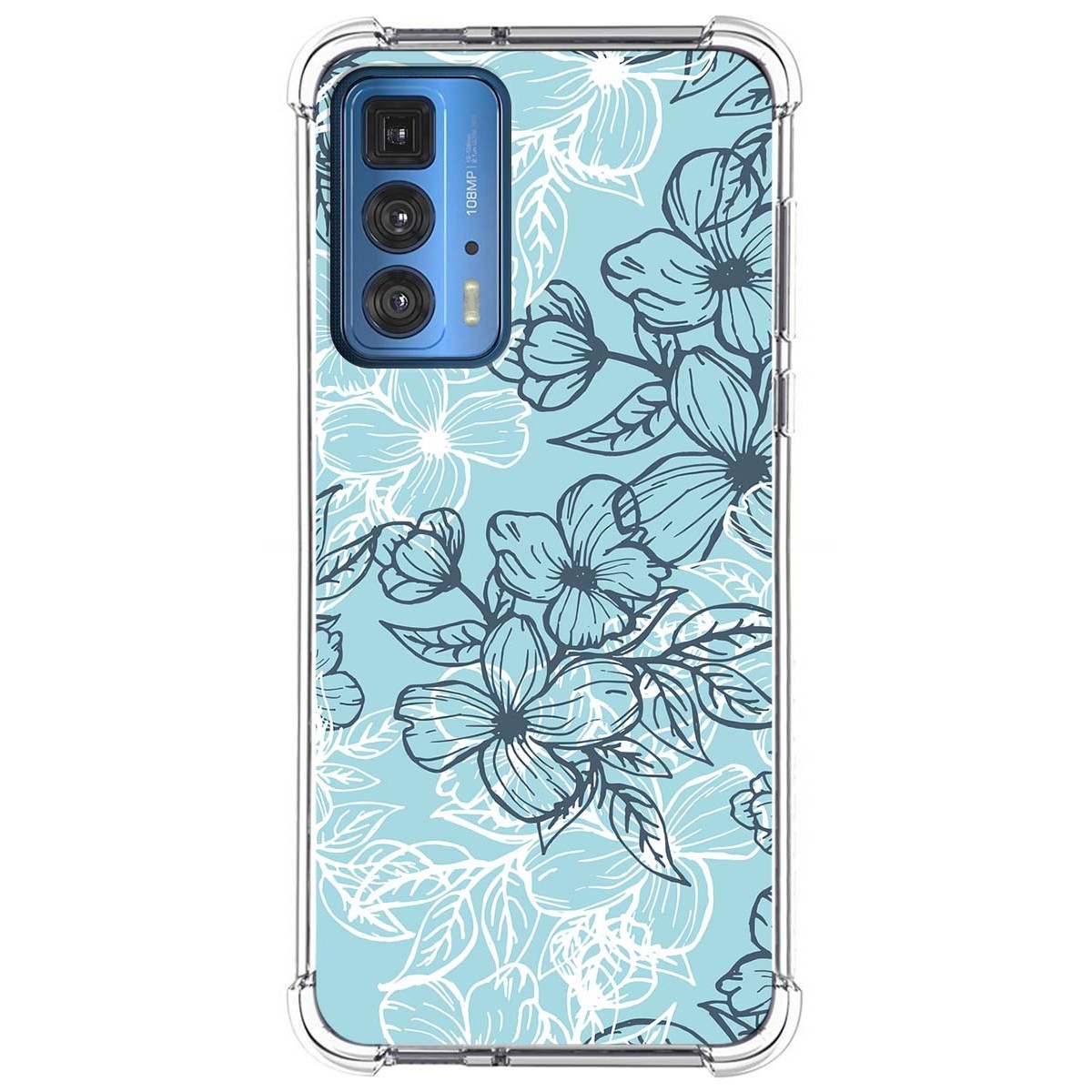 Funda Silicona Antigolpes para Motorola Edge 20 Pro diseño Flores 03 Dibujos