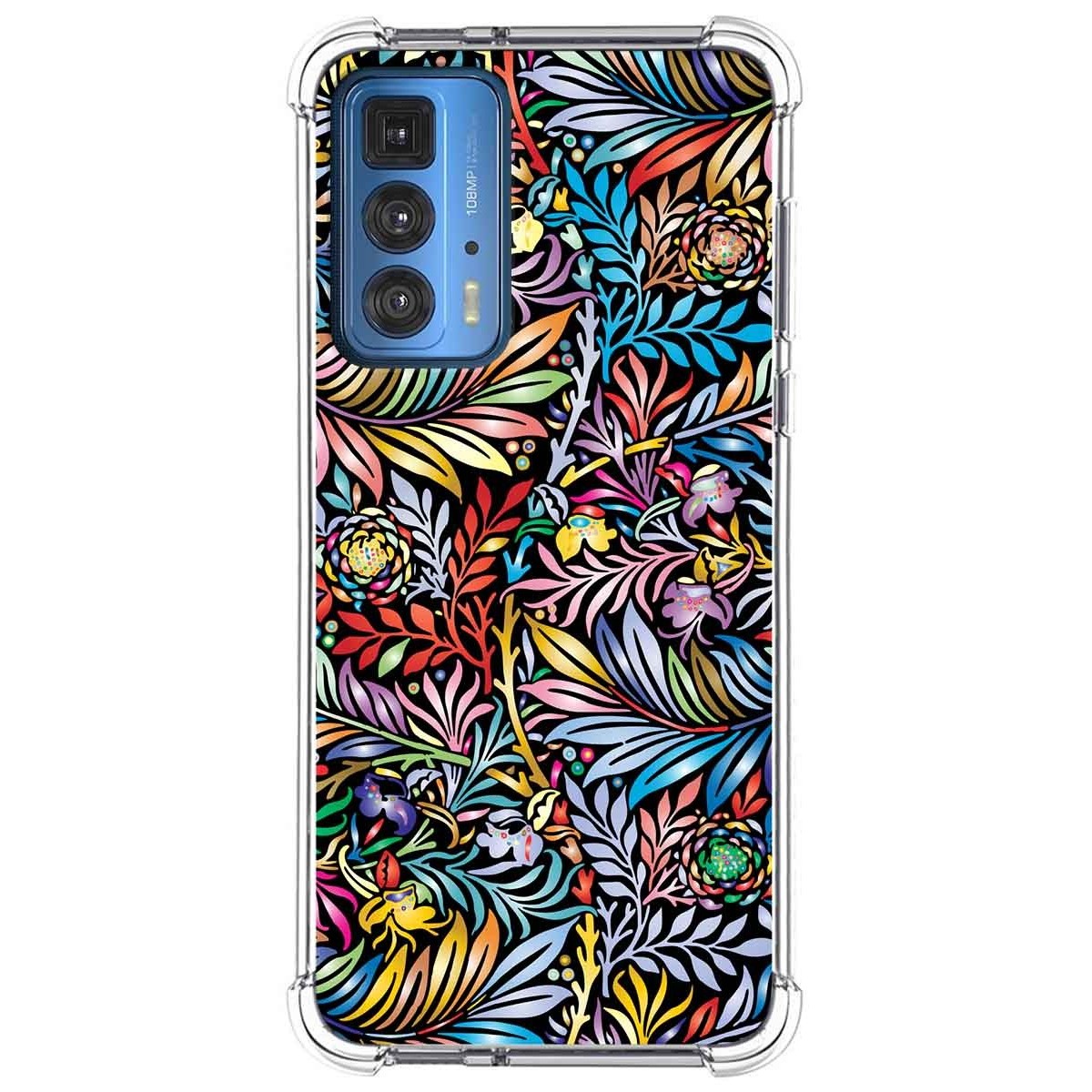 Funda Silicona Antigolpes para Motorola Edge 20 Pro diseño Flores 04 Dibujos