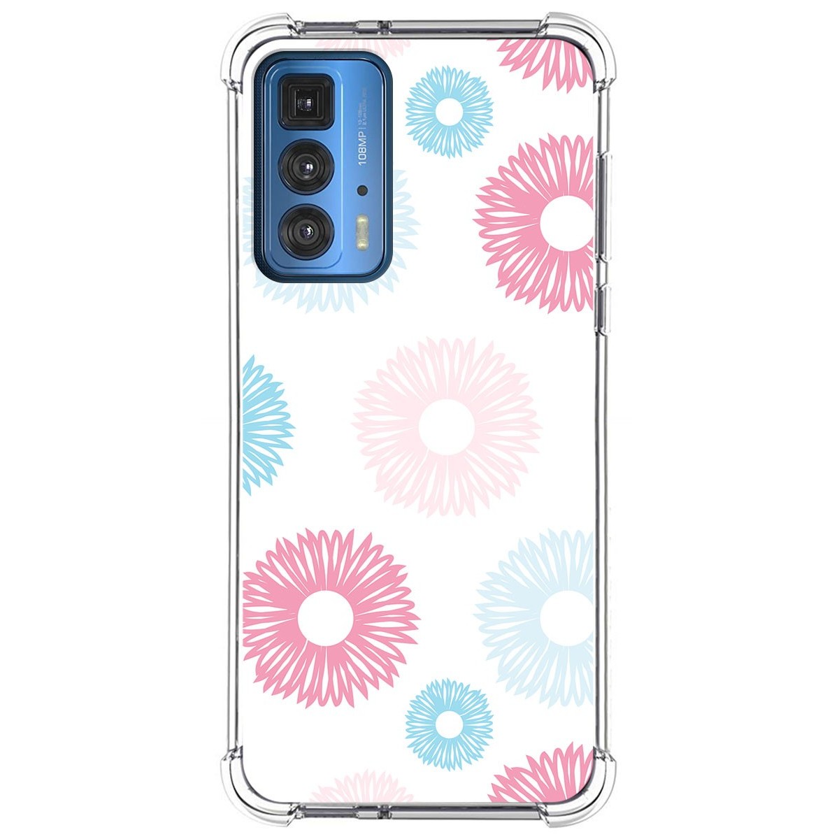 Funda Silicona Antigolpes para Motorola Edge 20 Pro diseño Flores 06 Dibujos