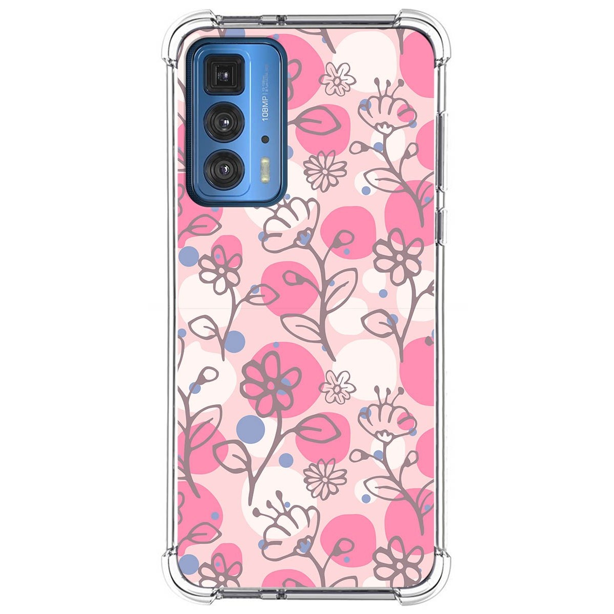 Funda Silicona Antigolpes para Motorola Edge 20 Pro diseño Flores 07 Dibujos