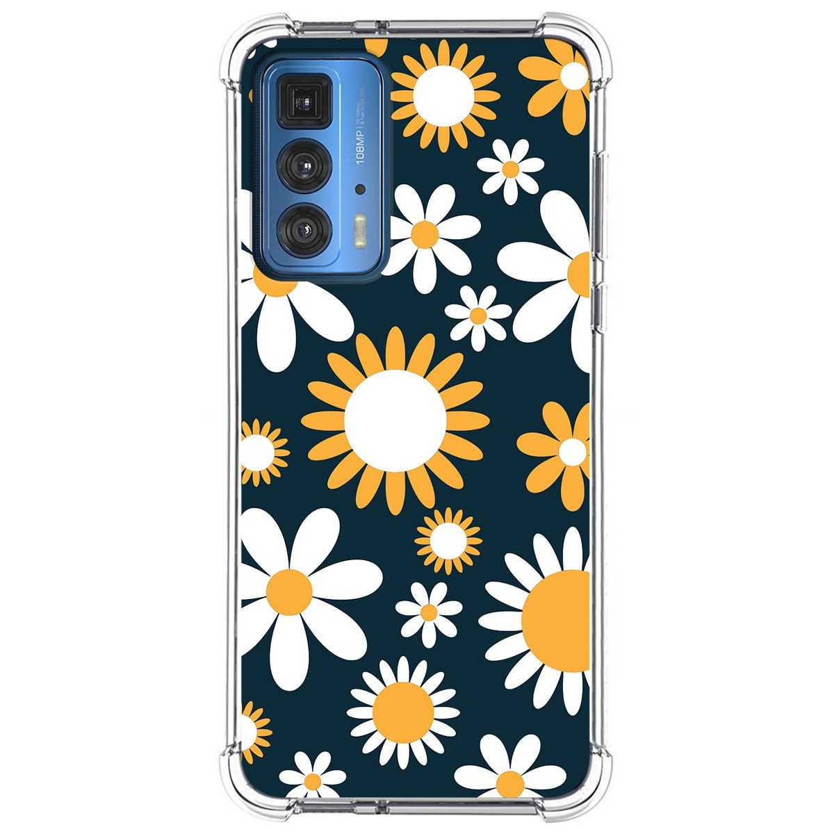 Funda Silicona Antigolpes para Motorola Edge 20 Pro diseño Flores 08 Dibujos