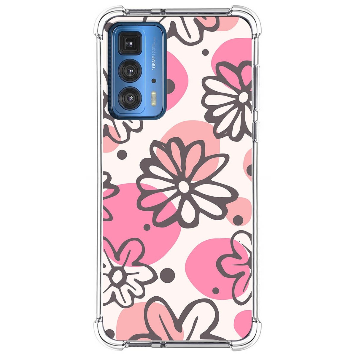 Funda Silicona Antigolpes para Motorola Edge 20 Pro diseño Flores 09 Dibujos