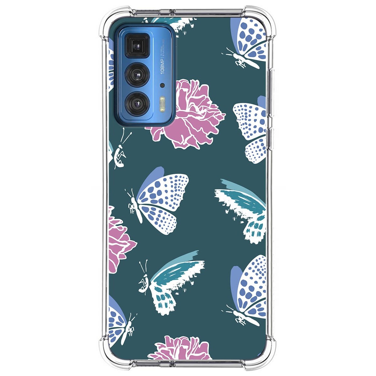 Funda Silicona Antigolpes para Motorola Edge 20 Pro diseño Flores 10 Dibujos